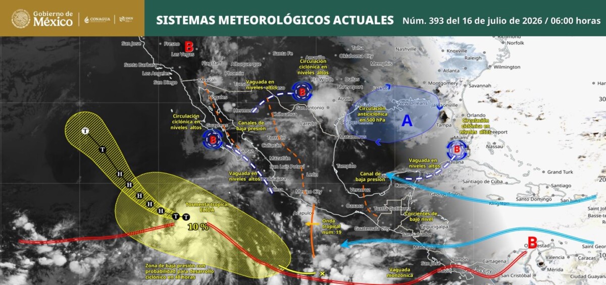 Pronóstico del clima en Quintana Roo para hoy jueves 16 de julio 2026