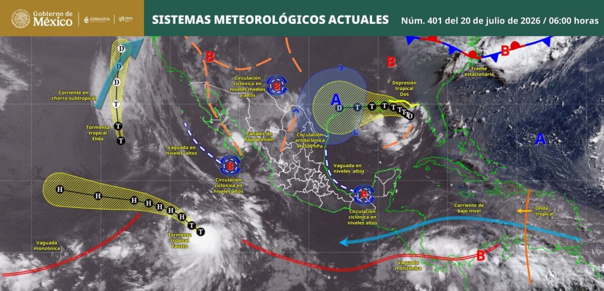 Pronóstico del clima en Quintana Roo para hoy lunes 20 de julio 2026