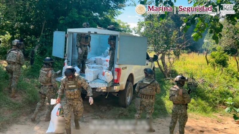 seguran 834 kilos de presunta cocaína en Tonalá; investigación busca identificar a responsables