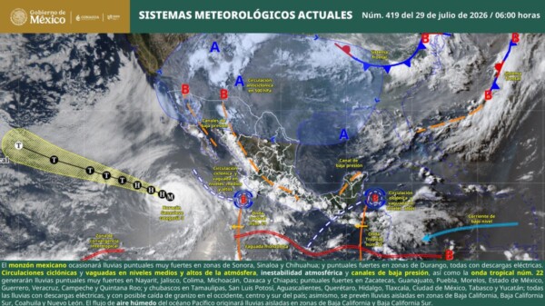 Pronóstico del clima en Quintana Roo para hoy miércoles 29 de julio 2026