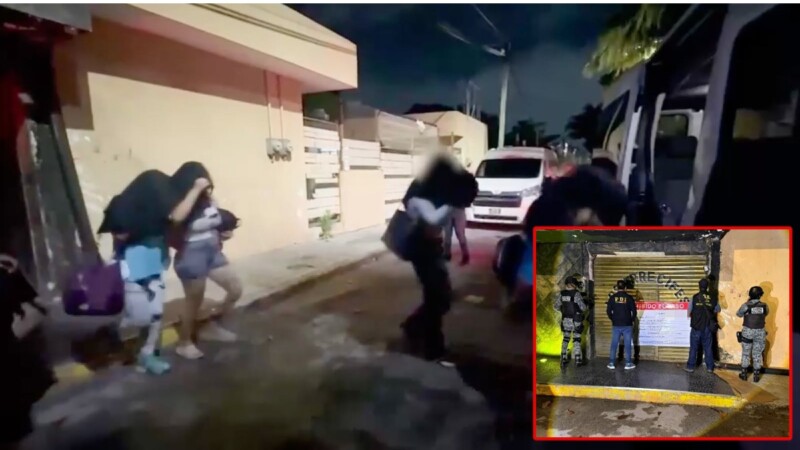 Resguardan a 17 mujeres durante cateo en bar de Chetumal por presunta trata de personas