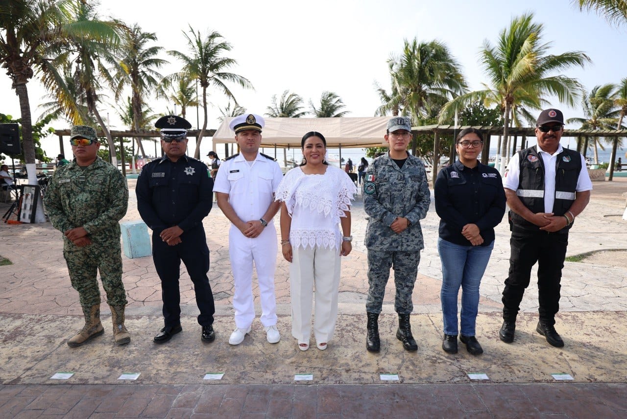 Pone en marcha Blanca Merari Operativo Vacacional de Verano 2026; la presidenta municipal dio el banderazo de salida a 30 unidades y alrededor de 150 elementos de los tres órdenes de Gobierno que reforzarán la seguridad durante la temporada vacacional. se fortalecerá la vigilancia en playas, zonas turísticas, carreteras y espacios públicos para garantizar unas vacaciones seguras a habitantes y visitantes.