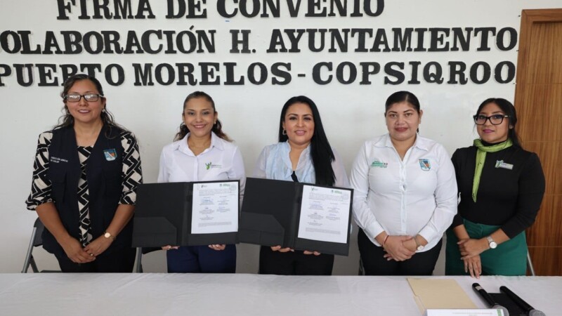Firma Blanca Merari convenio de colaboración con el Colegio de Psicólogos de Quintana Roo