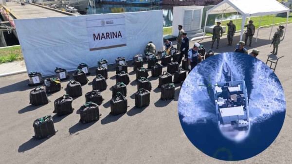 Marina asegura más de 1.5 toneladas de cocaína y detiene a cinco frente a las costas de Chiapas
