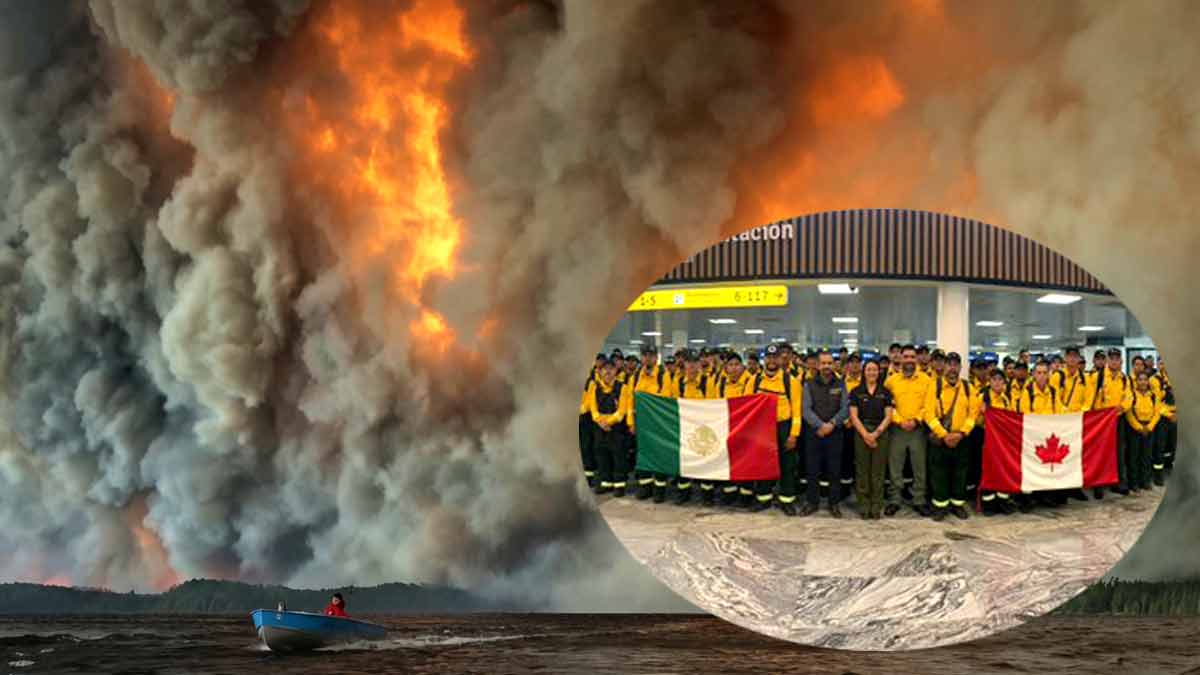 Brigadistas mexicanos contra incendios parten a apoyar a Canadá