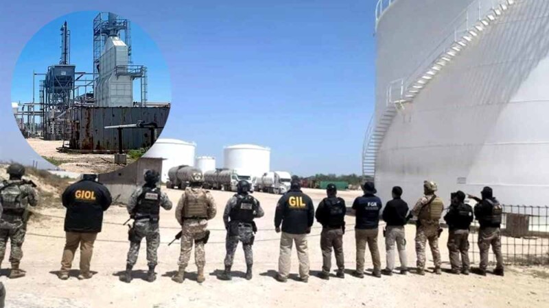 Fuerzas federales incautan presunta refinería clandestina en Tamaulipas