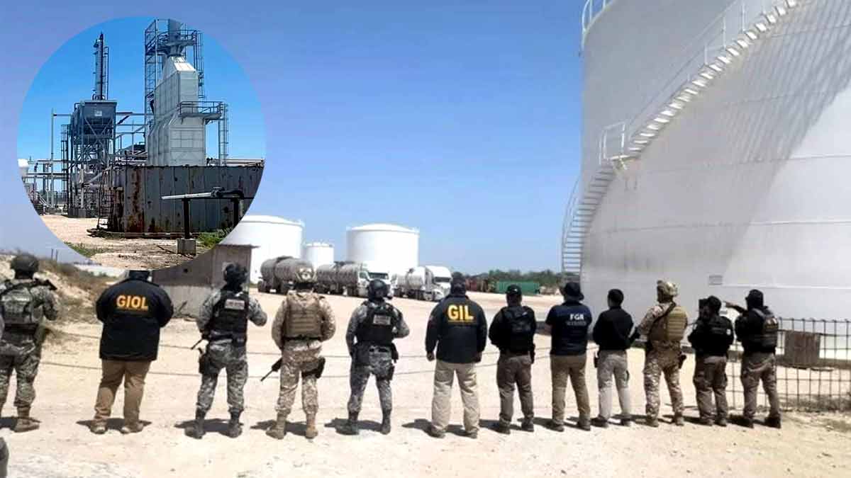 Fuerzas federales incautan presunta refinería clandestina en Tamaulipas