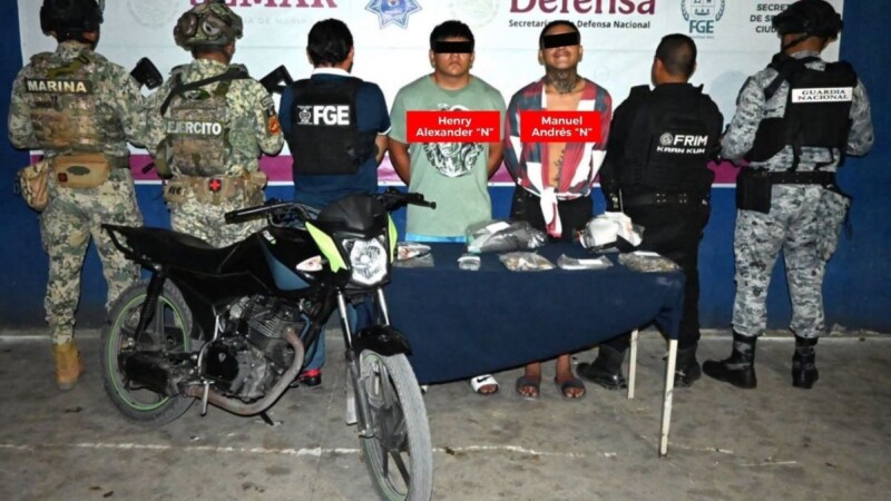 Vinculan a proceso a dos hombres por presunto robo con violencia contra un transeúnte en Cancún