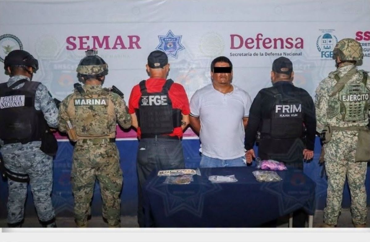 Detienen a hombre con presuntas drogas en operativo en la Supermanzana 93
