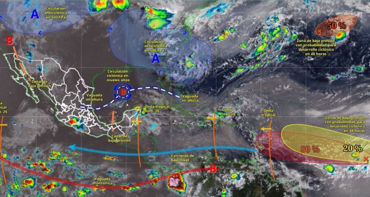 Pronóstico del clima en Quintana Roo para hoy miércoles 12 de agosto 2026