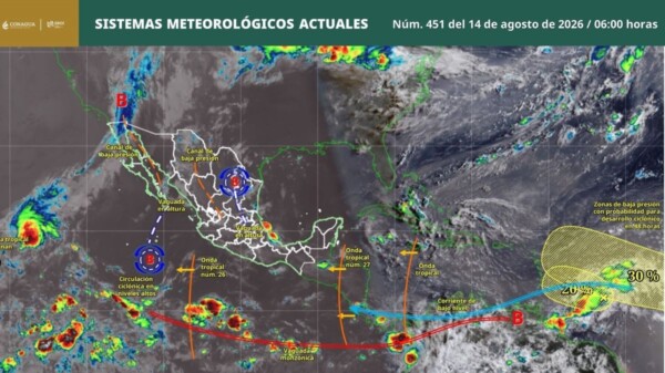 Pronóstico del clima en Quintana Roo para hoy viernes 14 de agosto 2026