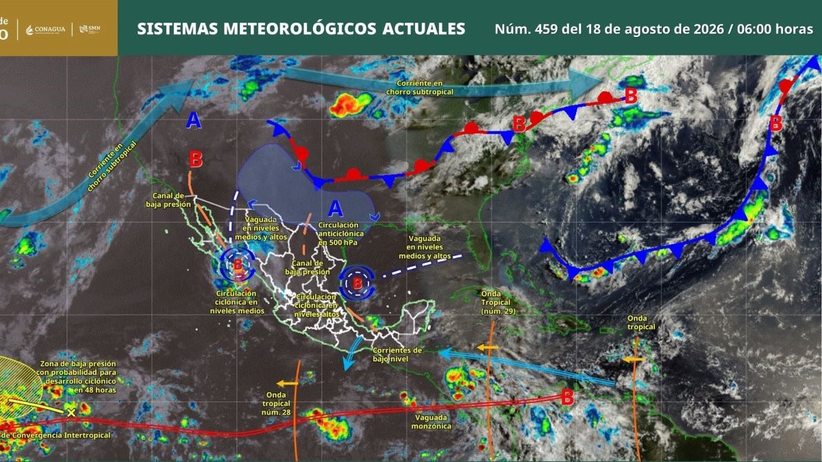 Pronóstico del clima en Quintana Roo para hoy martes 18 de agosto 2026