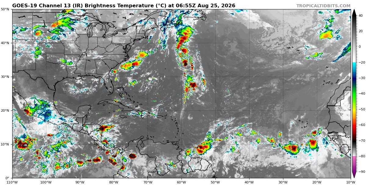 Lluvias puntuales fuertes en Yucatán (oeste), las cuales podrían generar encharcamientos, inundaciones y visibilidad reducida. Lluvias con intervalos de chubascos en Campeche y Quintana Roo.