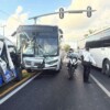 Choque entre van y autobús deja una persona lesionada en la avenida Tulum de Cancún