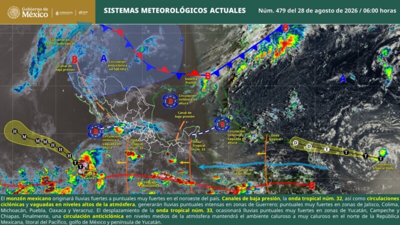 Pronóstico del clima en Quintana Roo para hoy viernes 28 agosto 2026