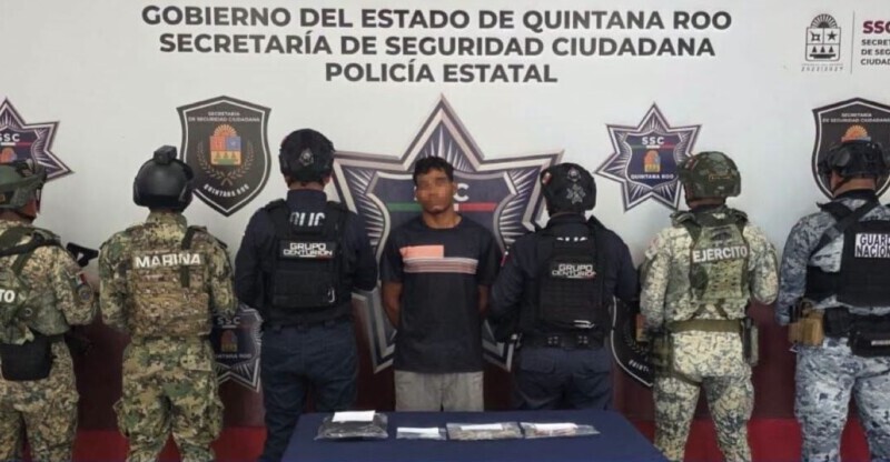 Capturan  a presunto narcomenudista en la colonia Mártires Antorchistas en Chetumal
