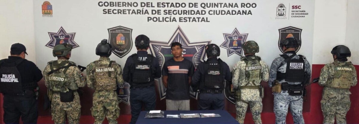 Capturan  a presunto narcomenudista en la colonia Mártires Antorchistas en Chetumal
