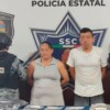 Capturan a dos personas con presuntas drogas en la avenida López Portillo en Cancún