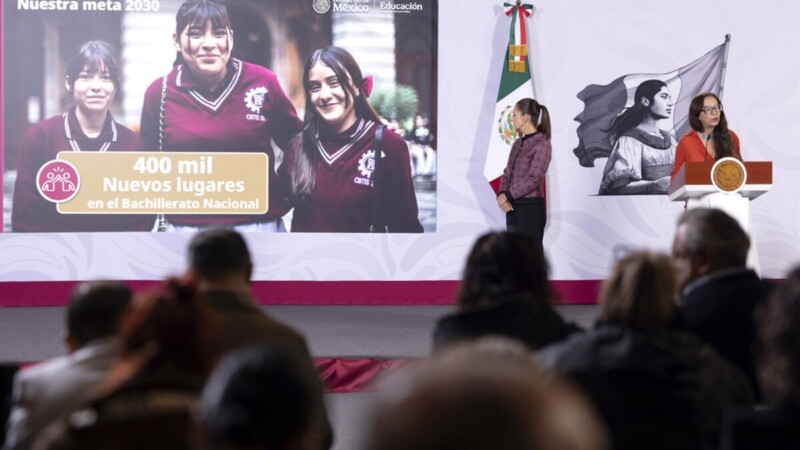 Se duplicará meta de espacios para bachillerato: Sheinbaum