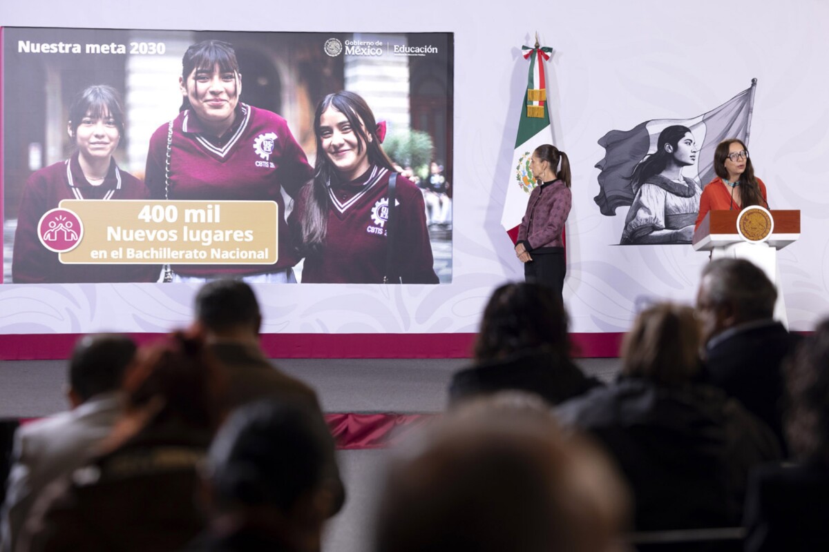 Se duplicará meta de espacios para bachillerato: Sheinbaum