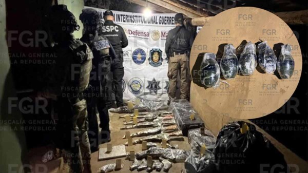 FGR asegura arsenal con granadas en Guerrero; no hay detenidos