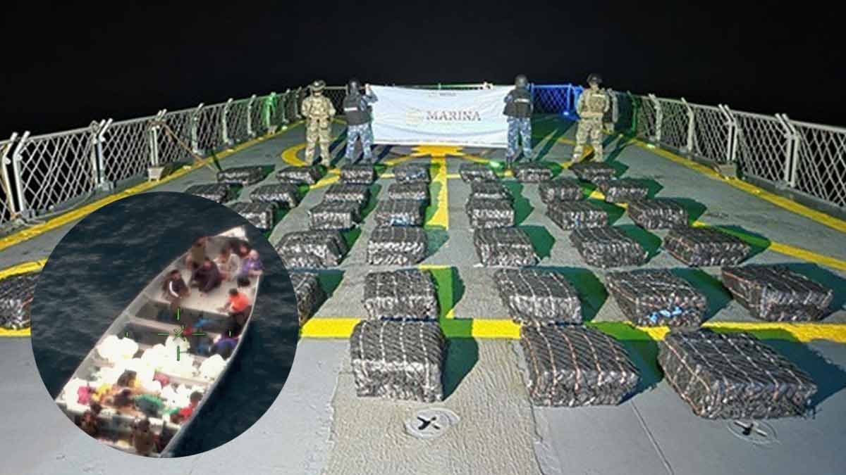 Asegura Semar más 1.17 toneladas de presunta cocaína al sur de Acapulco