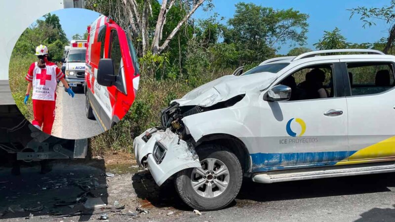 Accidente en la carretera GasAuto de Cancún deja un conductor lesionado