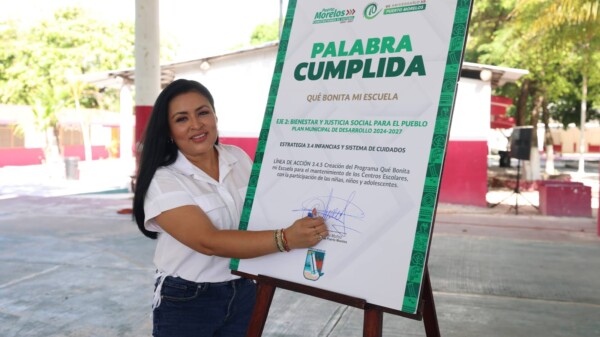 Cumple Blanca Merari su palabra y consolida la transformación de los espacios educativos en Puerto Morelos