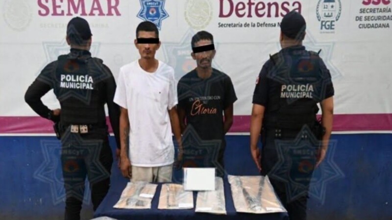 Atrapan a dos robacables en la Supermanzana 29 de Cancún