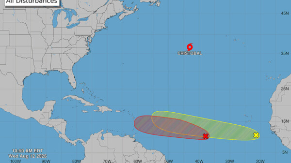Tormenta tropical ‘Cristóbal’ se forma en el océano Atlántico