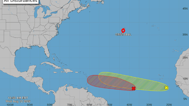 Tormenta tropical ‘Cristóbal’ se forma en el océano Atlántico