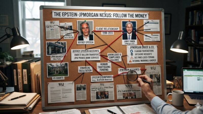 Vinculan a Epstein con alta funcionaria de JPMorgan