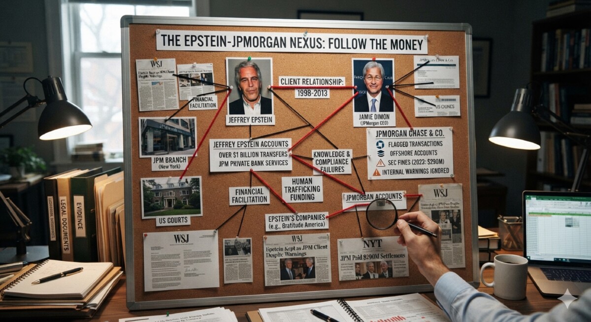 Vinculan a Epstein con alta funcionaria de JPMorgan