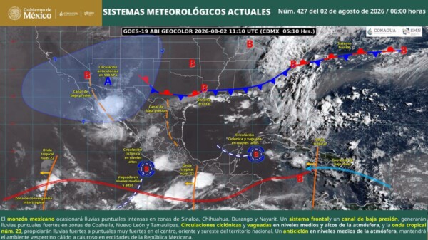 Pronóstico del clima en Quintana Roo para hoy domingo 2 de agosto 2026