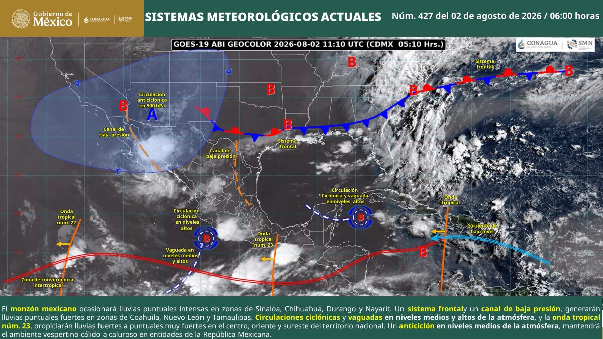 Pronóstico del clima en Quintana Roo para hoy domingo 2 de agosto 2026
