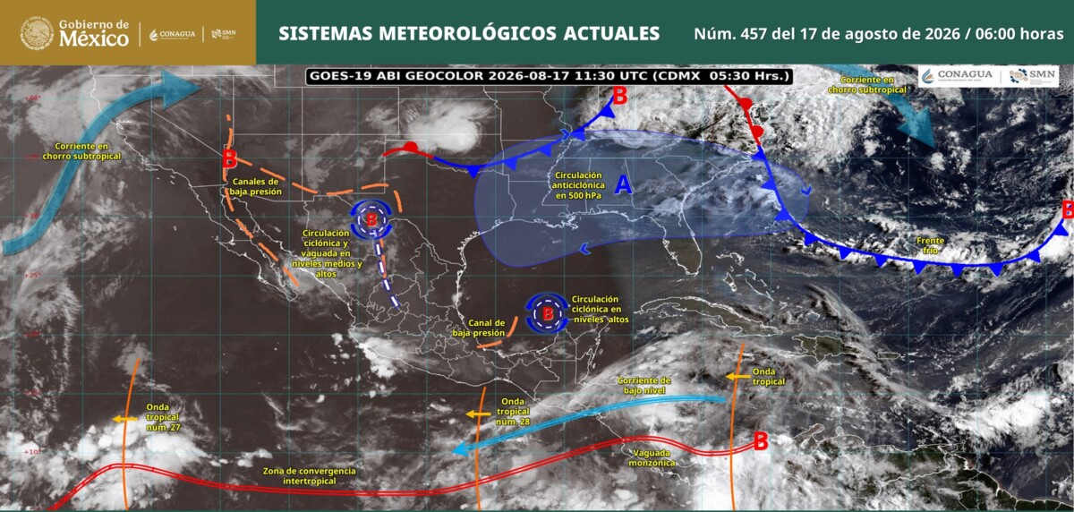 Pronóstico del clima en Quintana Roo para hoy lunes 17 de agosto 2026