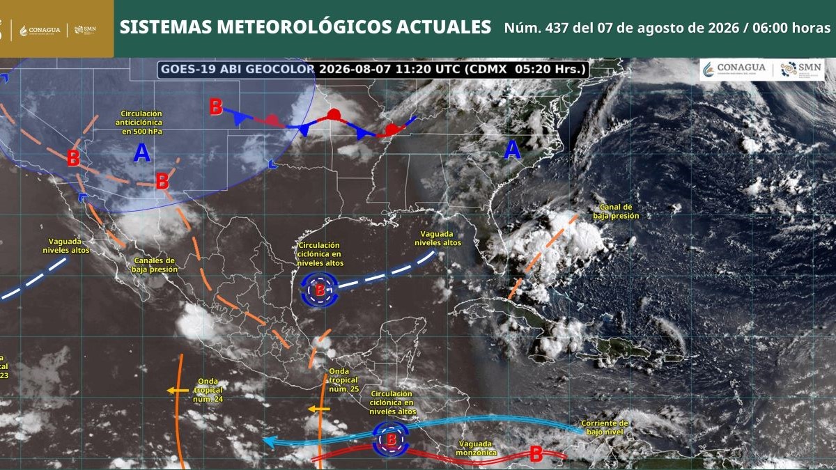 Pronóstico del clima en Quintana Roo para hoy viernes 7 de agosto 2026