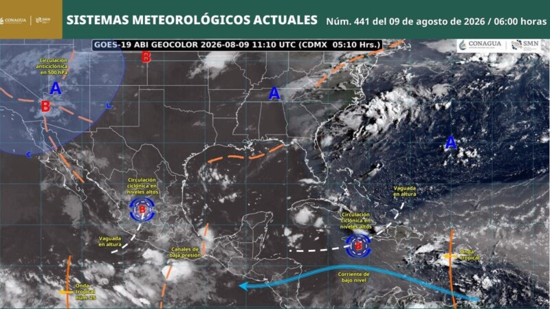 Pronóstico del clima en Quintana Roo para hoy domingo 9 de agosto 2026