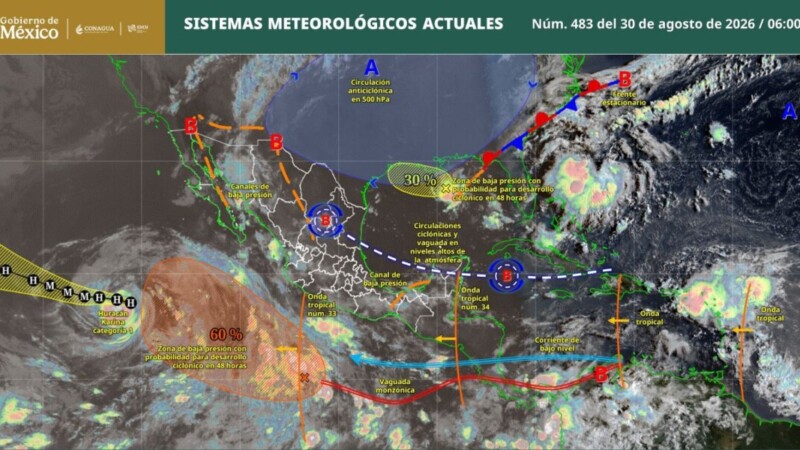 Pronóstico del clima en Quintana Roo para hoy domingo 30 de agosto 2026