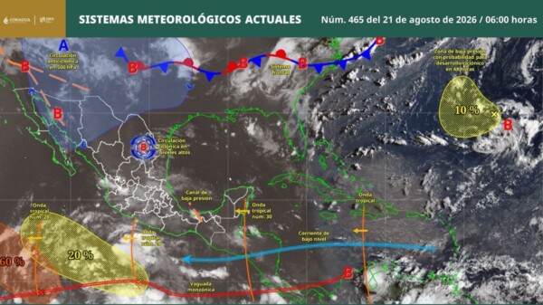 Pronóstico del clima en Quintana Roo para hoy viernes 21 de agosto 2026