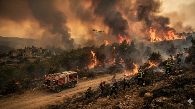 Calor e incendios castigan a Europa y América del Norte