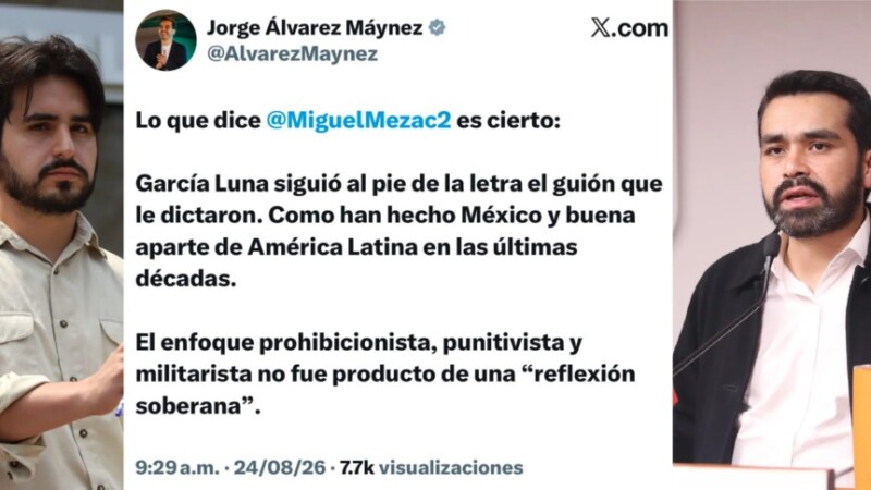 “No hizo nada malo”, defiende Álvarez Máynez a García Luna