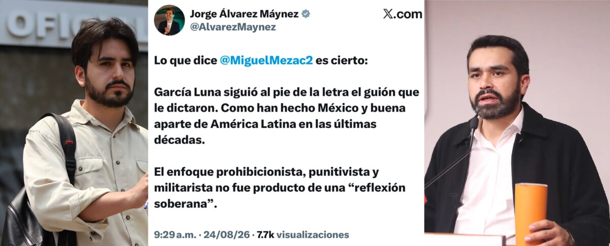 “No hizo nada malo”, defiende Álvarez Máynez a García Luna