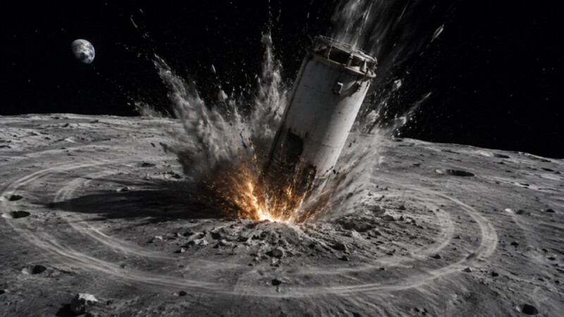 Se estrella cohete de SpaceX contra la Luna