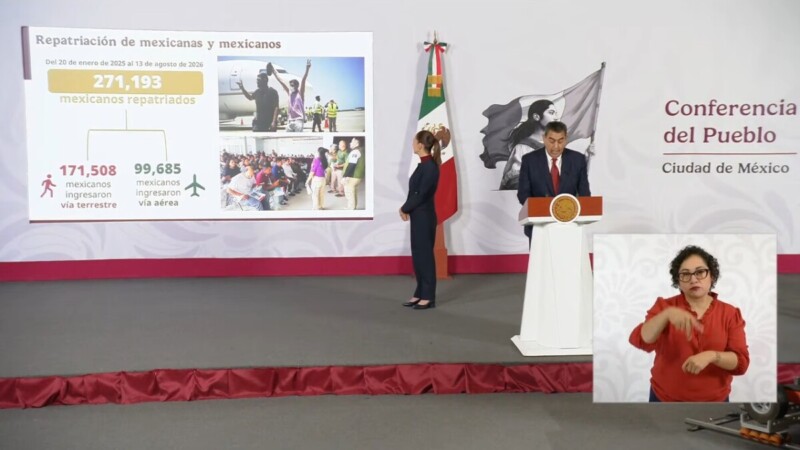 Han sido repatriados más de 271 mil mexicanos: Sheinbaum