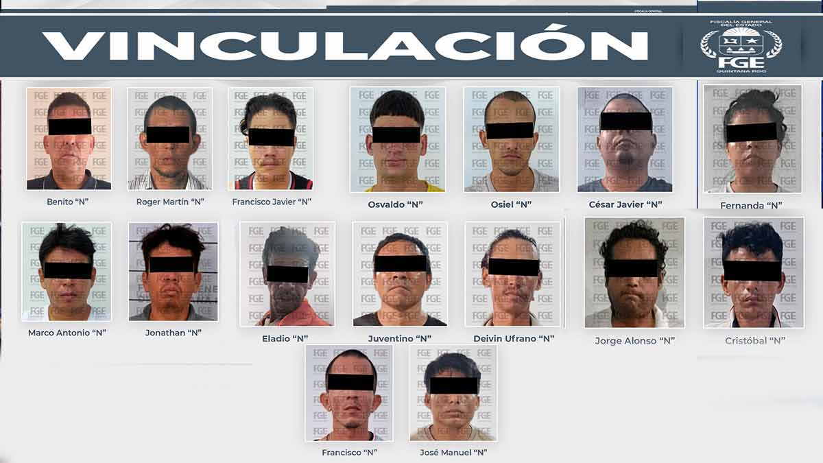 Vinculan a proceso a 16 personas por casos de narcomenudeo en Cancún