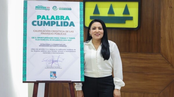 Consolida Blanca Merari finanzas sanas en Puerto Morelos; obtiene calificación HR AA- con perspectiva estable