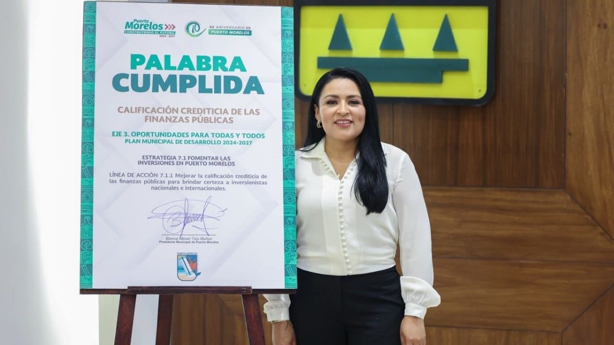 Consolida Blanca Merari finanzas sanas en Puerto Morelos; obtiene calificación HR AA- con perspectiva estable