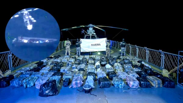 Marina asegura más de cuatro toneladas de presunta cocaína en costas mexicanas