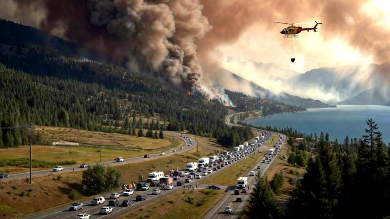 Incendios forestales obligan a evacuar a miles de personas en Canadá